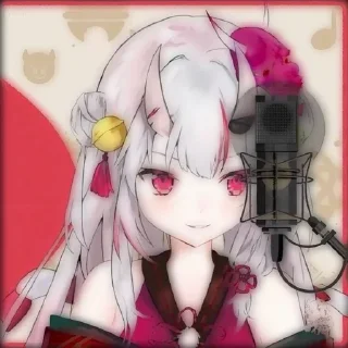 🗯 emoji 🔖›Nakiri Ayame @TIKELCITY2 @NATHAELLY Telegram sticker 2 of 50
