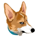 👺 emoji corgi Telegram sticker 10 of 28