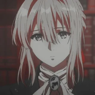 😊 emoji Violet Evergarden - @twinsxyaly Telegram sticker 9 of 38