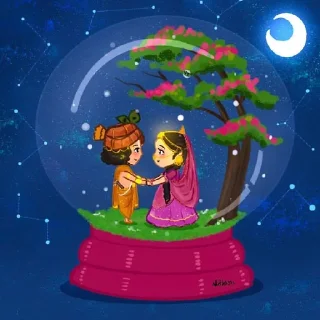 ❤️ emoji Radha Krishna❤️ @Itsunusual_16 Telegram sticker 16 of 48