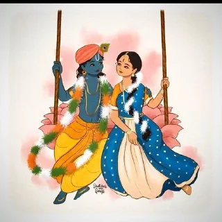 ❤️ emoji Radha Krishna❤️ @Itsunusual_16 Telegram sticker 24 of 48