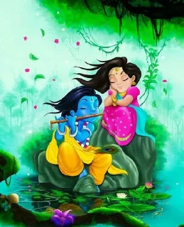 ❤️ emoji Radha Krishna❤️ @Itsunusual_16 Telegram sticker 14 of 48
