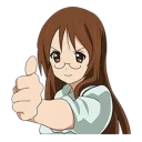 👍 emoji K-ON @KawaiiSticker Telegram sticker 11 of 41