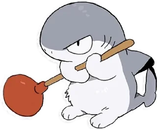 🪠 emoji shark!! Telegram sticker 5 of 52