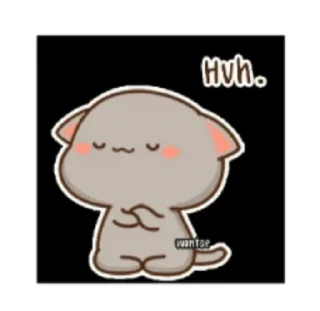 😏 emoji Chibi cat 3 😻 🍃 @stickersbag Telegram sticker 11 of 53
