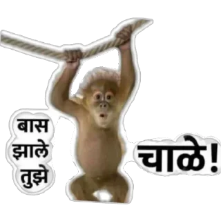 🐒 emoji मराठी टोमणे Telegram sticker 2 of 30