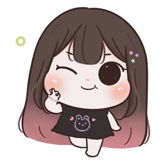 😉 emoji @Opstickerpacks 💖 chubby Girl 💫🦋 Telegram sticker 7 of 41