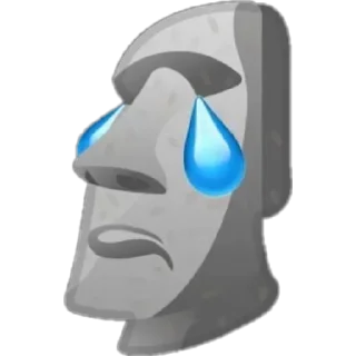 🗿 emoji Emote batu :) Telegram sticker 8 of 45