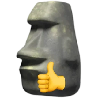 🗿 emoji Emote batu :) Telegram sticker 22 of 45