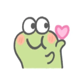 Sticker from frog