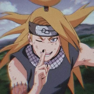 😄 emoji @stikeranimex - deidara Telegram sticker 11 of 27