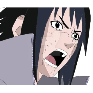 ❤️ emoji Sasuke ┈➤ @anime_stickerspack Telegram sticker 8 of 19