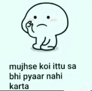 😢 emoji @Hindi_English_Chattings  Meme — @stckrRobot Telegram sticker 6 of 120