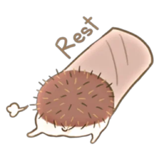 😌 emoji Muffin The Hedgehog (FULL) [ENG] @WSZB_Stickers Telegram sticker 14 of 40