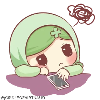 🥺 emoji @CIRCLEOFVIRTUALID hijab girl Telegram sticker 13 of 39