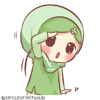 🖤 emoji @CIRCLEOFVIRTUALID hijab girl Telegram sticker 22 of 39