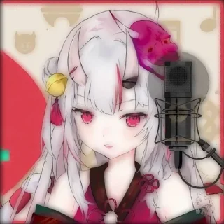 🔖 emoji 🔖›Nakiri Ayame @TIKELCITY2 @NATHAELLY Telegram sticker 10 of 50