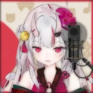 🔖 emoji 🔖›Nakiri Ayame @TIKELCITY2 @NATHAELLY Telegram sticker 6 of 50