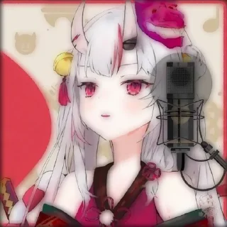 🔖 emoji 🔖›Nakiri Ayame @TIKELCITY2 @NATHAELLY Telegram sticker 15 of 50