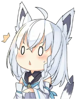 😳 emoji 大白貓 @ShirakamiFubuking Telegram sticker 18 of 46