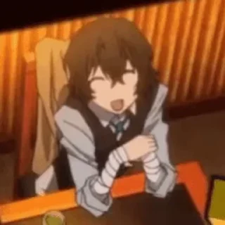 😒 emoji Dazai's sticker pack (@Mikasa_Ackr_bot) Telegram sticker 12 of 36