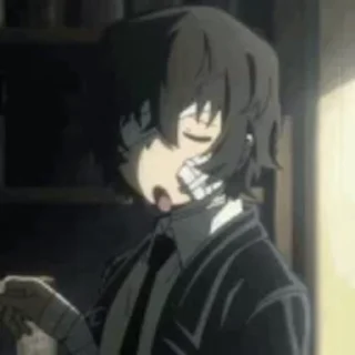 😇 emoji Dazai's sticker pack (@Mikasa_Ackr_bot) Telegram sticker 9 of 36
