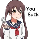 Sticker from Sarcastic girl with pigtails