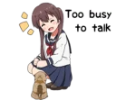 😄 emoji Sarcastic girl with pigtails Line Stickers Telegram sticker 14 of 81
