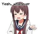 😌 emoji Sarcastic girl with pigtails Line Stickers Telegram sticker 13 of 81