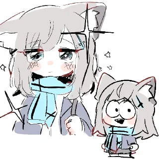💖 emoji 💖砂狼シロコ💖 @DimensionID Telegram sticker 15 of 21