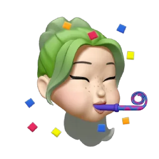 🥳 emoji matcha ash Telegram sticker 9 of 32
