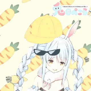 🥕 emoji ㅤ“ ゃ Pekora  ៸៸ @bentohomies 𖢷 Telegram sticker 22 of 55