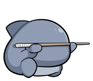 😐 emoji 胖鯊魚鯊西米13要當乖寶寶 @moe_sticker_bot Telegram sticker 2 of 40