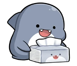 😊 emoji 胖鯊魚鯊西米13要當乖寶寶 @moe_sticker_bot Telegram sticker 16 of 40