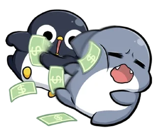 💰 emoji 胖鯊魚鯊西米17轟轟烈烈 @moe_sticker_bot Telegram sticker 2 of 40