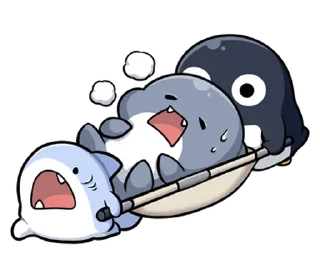 🤒 emoji 胖鯊魚鯊西米13要當乖寶寶 @moe_sticker_bot Telegram sticker 4 of 40