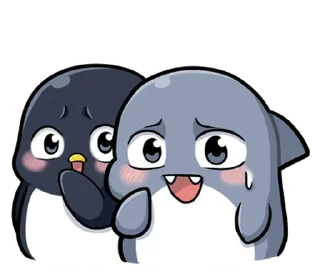 🥺 emoji 胖鯊魚鯊西米13要當乖寶寶 @moe_sticker_bot Telegram sticker 15 of 40
