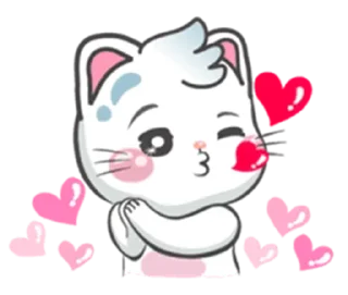 Sticker from tiny white kitten @sugarcunt