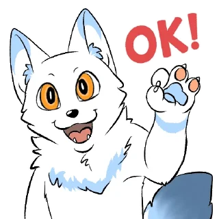 👌 emoji 地方的白狐狸 - @RayWings1656 Telegram sticker 8 of 116