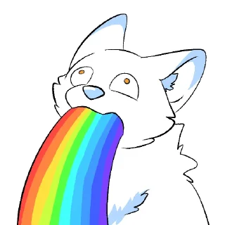 🌈 emoji 地方的白狐狸 - @RayWings1656 Telegram sticker 24 of 116