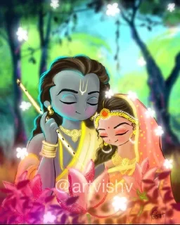❤️ emoji Radha Krishna❤️ @Itsunusual_16 Telegram sticker 22 of 48