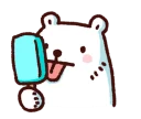 Sticker from 白白日記 · 好熱啊!