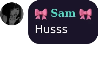 ✔️ emoji 🎀 𝐒𝐚𝐦 🎀's Telegram sticker 15 of 104