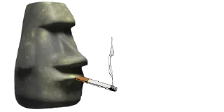🚬 emoji Moai @stickipack Telegram sticker 23 of 43