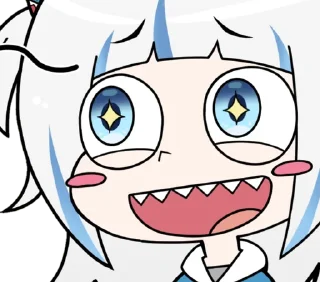 🤩 emoji Gawr Gura ➜ @animee_stickers Telegram sticker 22 of 44