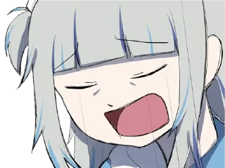 😩 emoji Gawr Gura ➜ @animee_stickers Telegram sticker 2 of 44