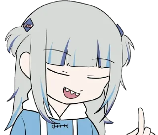 😏 emoji Gawr Gura ➜ @animee_stickers Telegram sticker 1 of 44