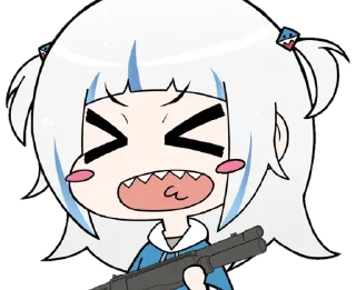 😂 emoji Gawr Gura ➜ @animee_stickers Telegram sticker 23 of 44