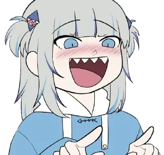 😂 emoji Gawr Gura ➜ @animee_stickers Telegram sticker 7 of 44