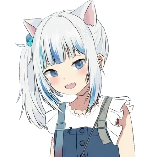 😄 emoji Gawr Gura ➜ @animee_stickers Telegram sticker 10 of 44